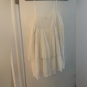 Urban outfitters White eyelet mini dress size 8